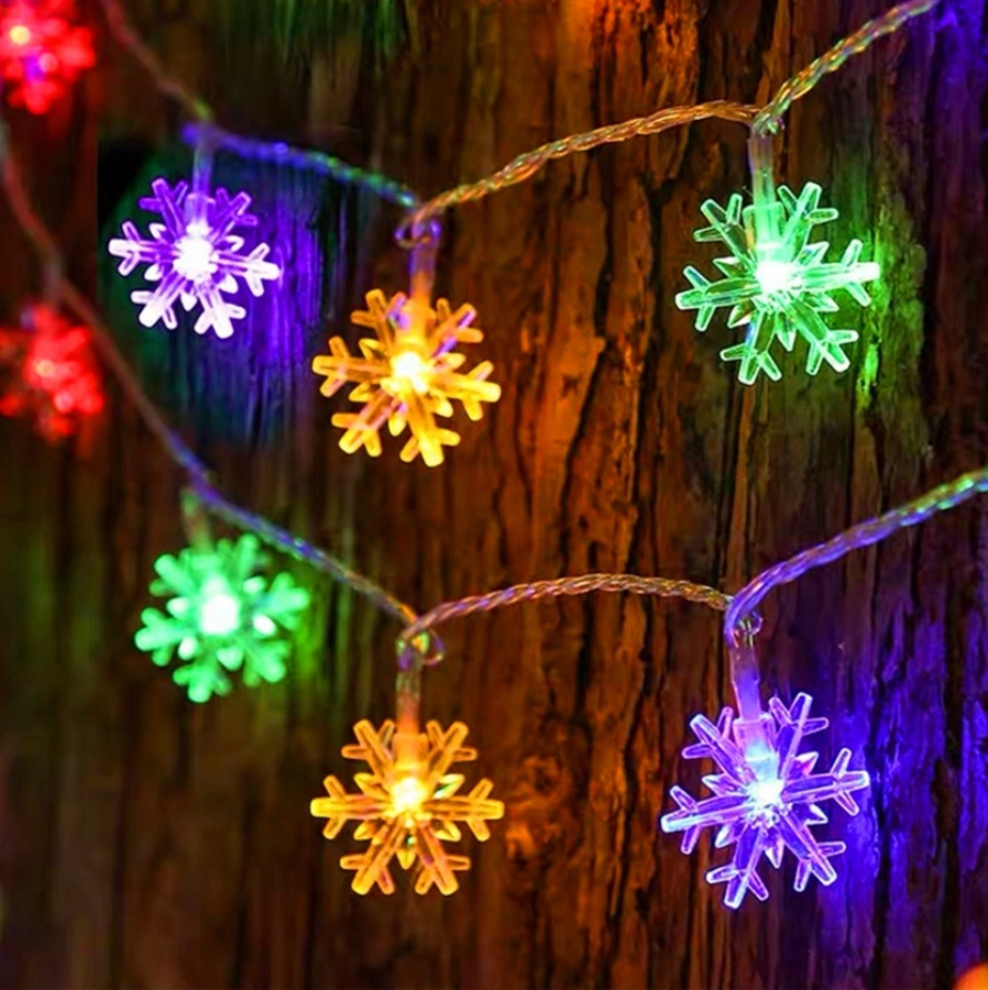 Garland Battery Operated Garden Holiday Light Snowflake LED String Fairy Lights for Wedding Christmas Room Party Decoration Christmas Lights