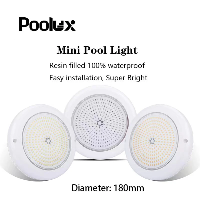 Poolux 2021 New Mini PC IP68 Wall Mounted LED Swimming Pool Underwater Light