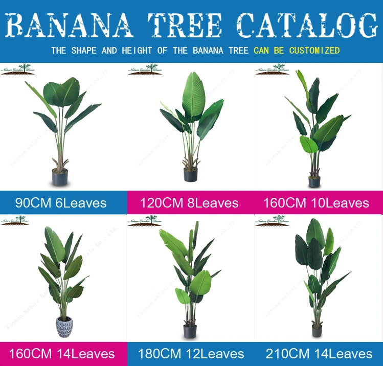 Office Decor Plants Made by PE Artificial Tall Banana Tree