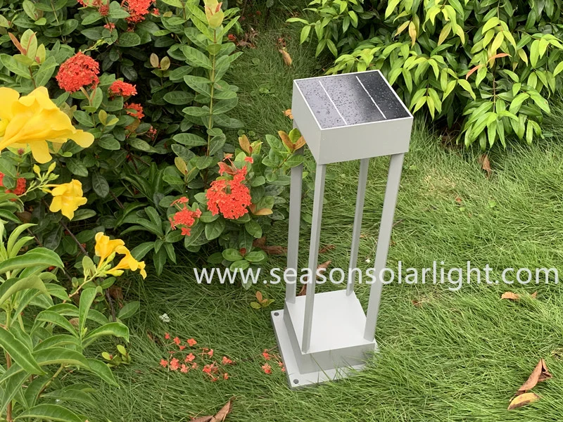 New Round Lighting Solar Energy Outdoor Lighting Garden Bollard Light with Warm+White LED Light