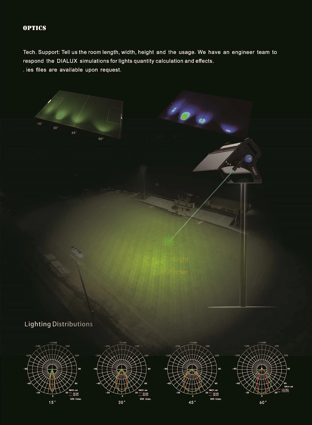 Waterproof and Anti-Glare High Wattage Flood Light Stadium Lighting for Sports Lighting LED