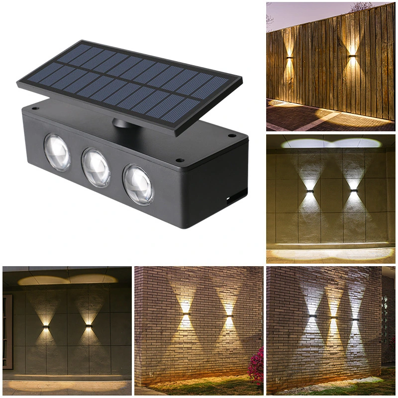 Two-Color Angle Adjustable Solar Wall Lighting LED Holiday Light Waterproof Christmas Lamp