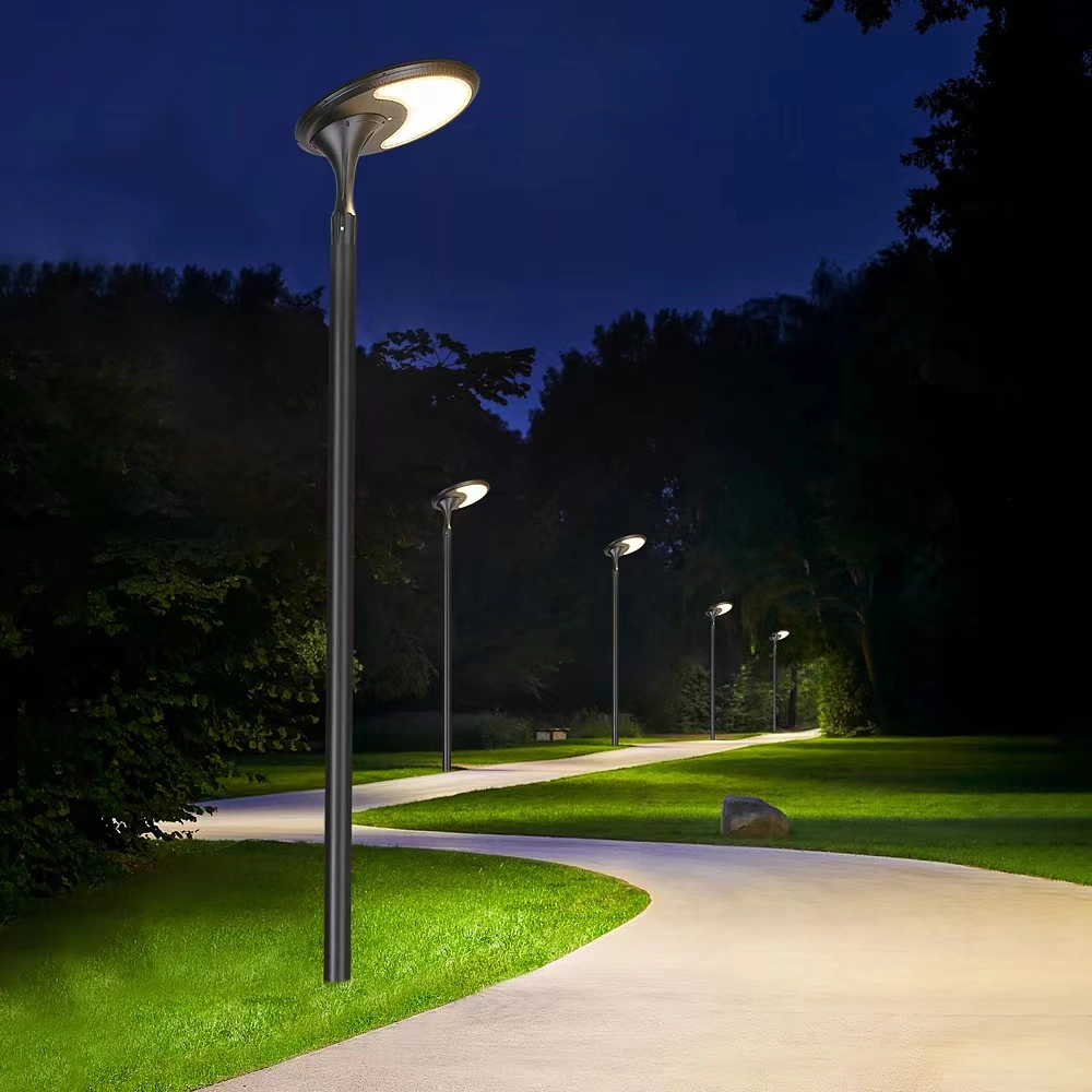 Alu. Material 3-6m Top Pole Lighting Lamp Pathway Lighting Solar Post Lawn Light Outdoor Solar Garden Lamp with LED Light