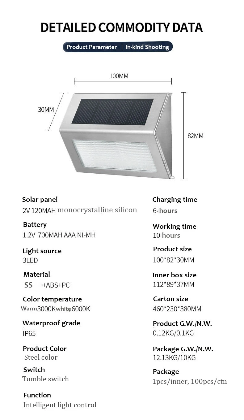 Solar Light Outdoor Solar Lamp Waterproof Wall Light Solar Sunlight Powered Garden Decorative Light