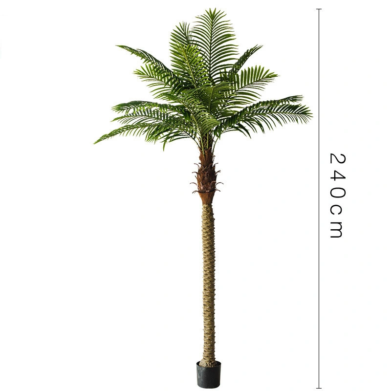 European Ins Hot Style Decoration Artificial Potted Plant Tall Palm Plant Bonsai Palm Tree for Hotel Garden Decoration