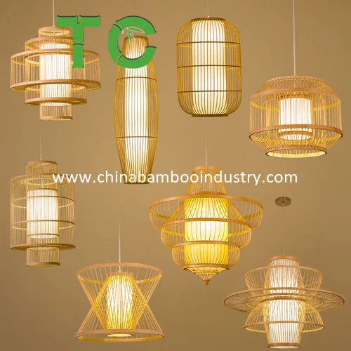 Cheap Price Bamboo Chandeliers Bamboo Lamp Bamboo Pendant Lamp Bamboo Lampshade for Kitchen Island, Chandeliers Lighting, Hand -Woven Hanging Ceiling Lampshade