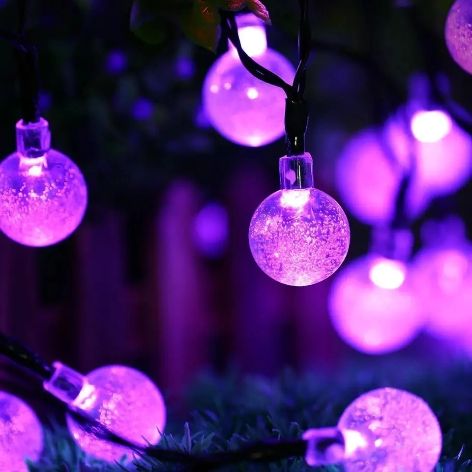 Christmas LED Fairy Light Decorative Garden Lighting Solar LED Crystal Bulb String Light