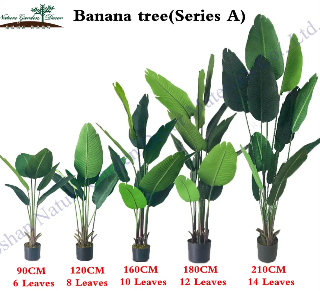 Office Decor Plants Made by PE Artificial Tall Banana Tree