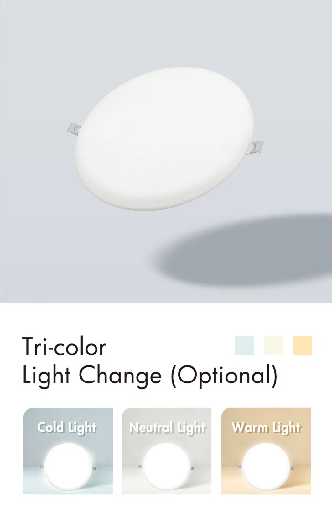 Good Price IP44 6W 12W Recessed Round Ultra Thin LED Panel Light