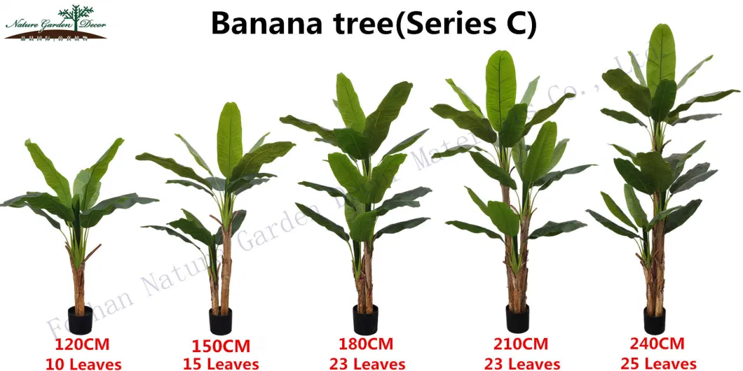 Office Decor Plants Made by PE Artificial Tall Banana Tree