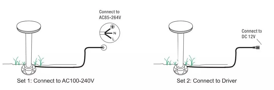 10W Round IP65 Waterproof Landscape Aluminum Post Bollard Garden LED Lawn Lamp