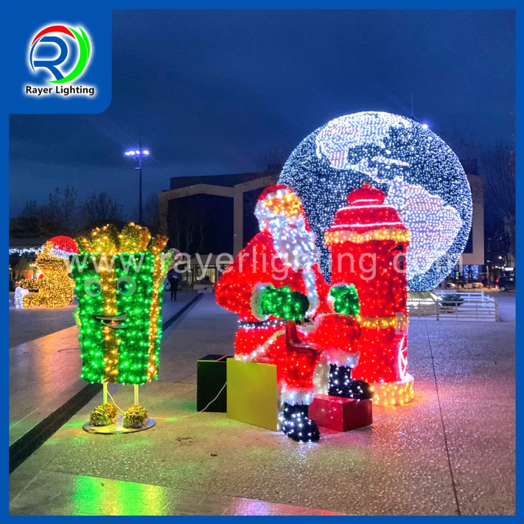 Tall Teddy Bear Large Outdoor Home Festival Park Christmas Decoration LED Motif Lights