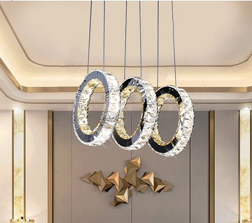 Home Lighting Pendant Lamp Indoor Modern K9 Crystal Light for Room Decorative