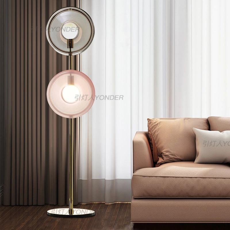 Postmodern LED Floor Lamp Nordic Glass Standing Light Living Room Lights (WH-MFL-38)