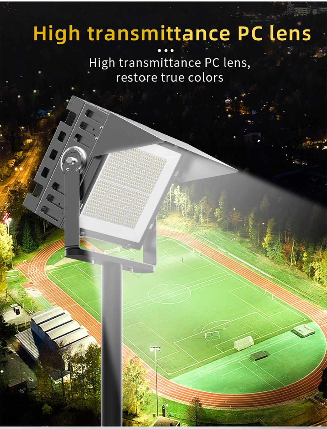 China Manufacturer Factory Waterproof IP65 140lm/W 300W 1000W 1200W Outdoor Sport Projector Football LED High Mast Football Stadium Flood Lamp Lighting Light