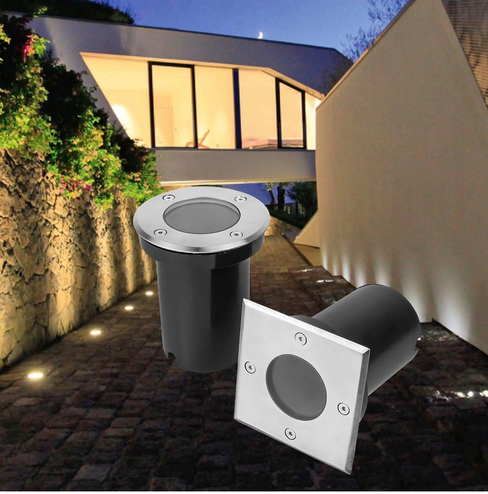Square Cheap GU10 MR16 IP67 Outdoor ABS Plastic Recessed Underground Inground Floor Spotlight