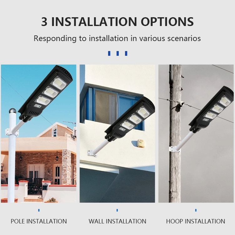 Wholesale Best Price 100W 150W 200W 250W Outdoor Energy Saving Powered Panel Flood Motion Sensor Road Battery Garden Wall LED All in One Solar Street Light
