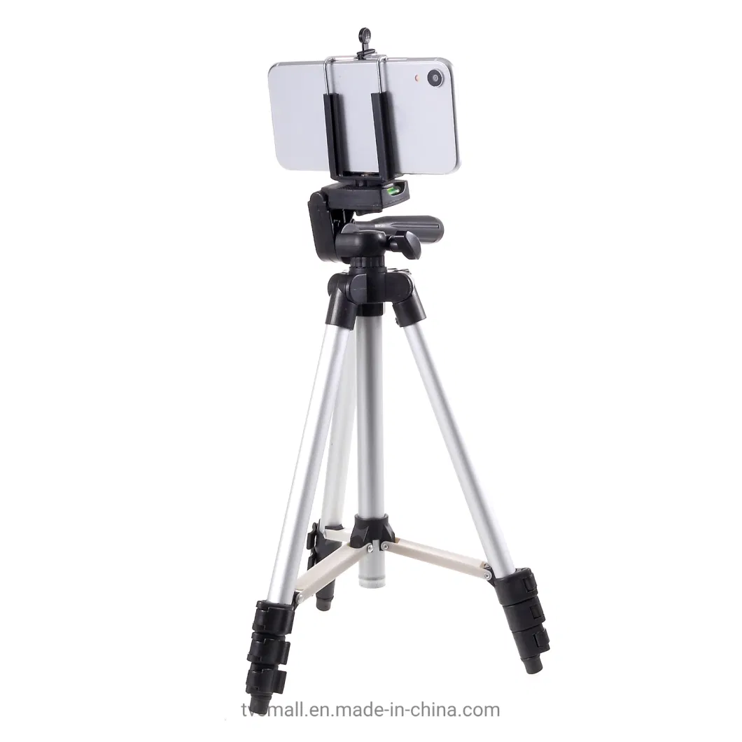 3110 Aluminum Desktop Mounts Tripod Holder with Phone Clamp Extendable Travel Lightweight Tripod Stand [Clamp Width: 53-87mm] for Live Streaming