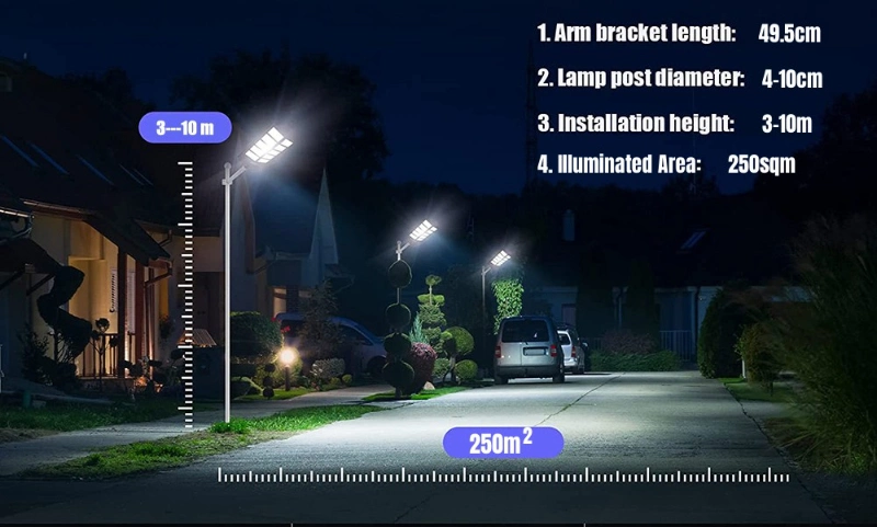 Hot Sale Outdoor 500W 1500W Solar Energy Wall Garden Lighting Motion Sensor Flood Lamp Price Waterproof IP65 All in One Integrated Best LED Solar Street Light