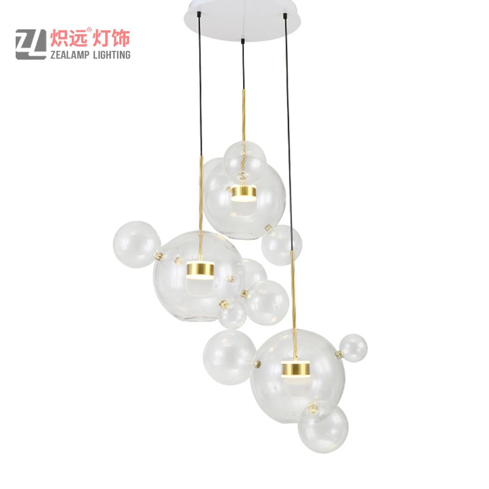 Post Modern Design Hotel Decorative Glass Ball Suspensive Pendant Lamps