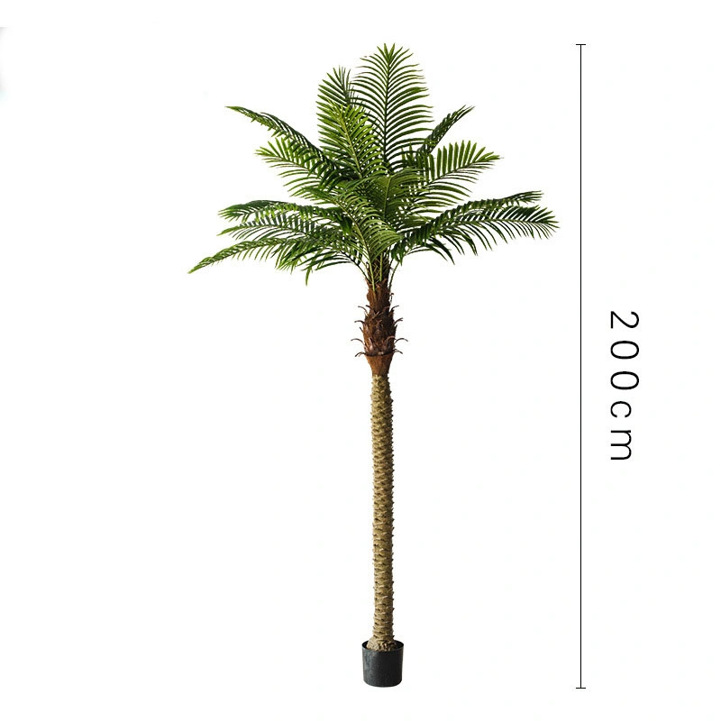 European Ins Hot Style Decoration Artificial Potted Plant Tall Palm Plant Bonsai Palm Tree for Hotel Garden Decoration