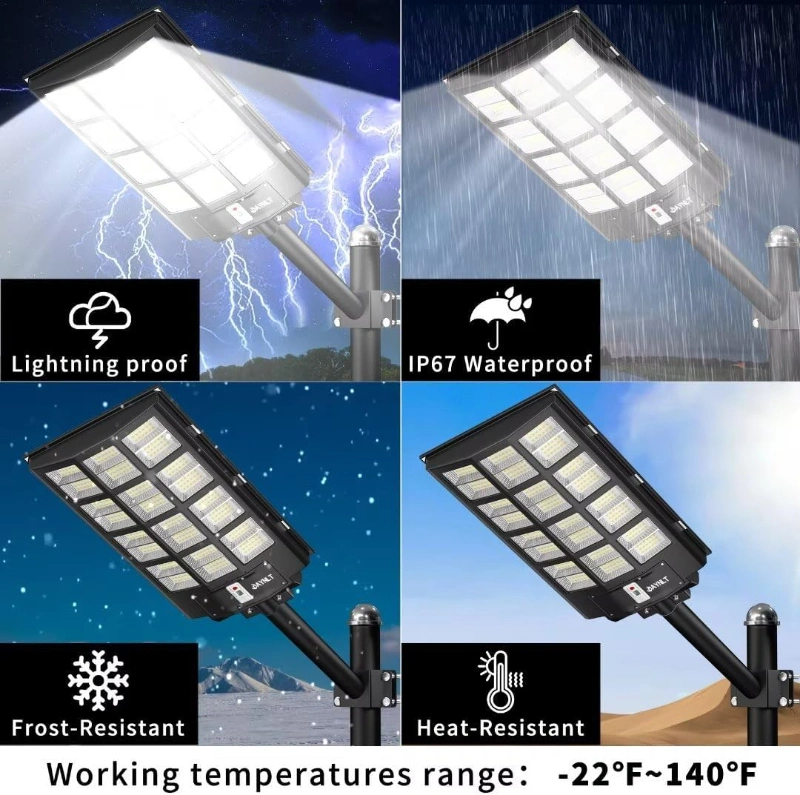 Hot Sale Outdoor 500W 1500W Solar Energy Wall Garden Lighting Motion Sensor Flood Lamp Price Waterproof IP65 All in One Integrated Best LED Solar Street Light