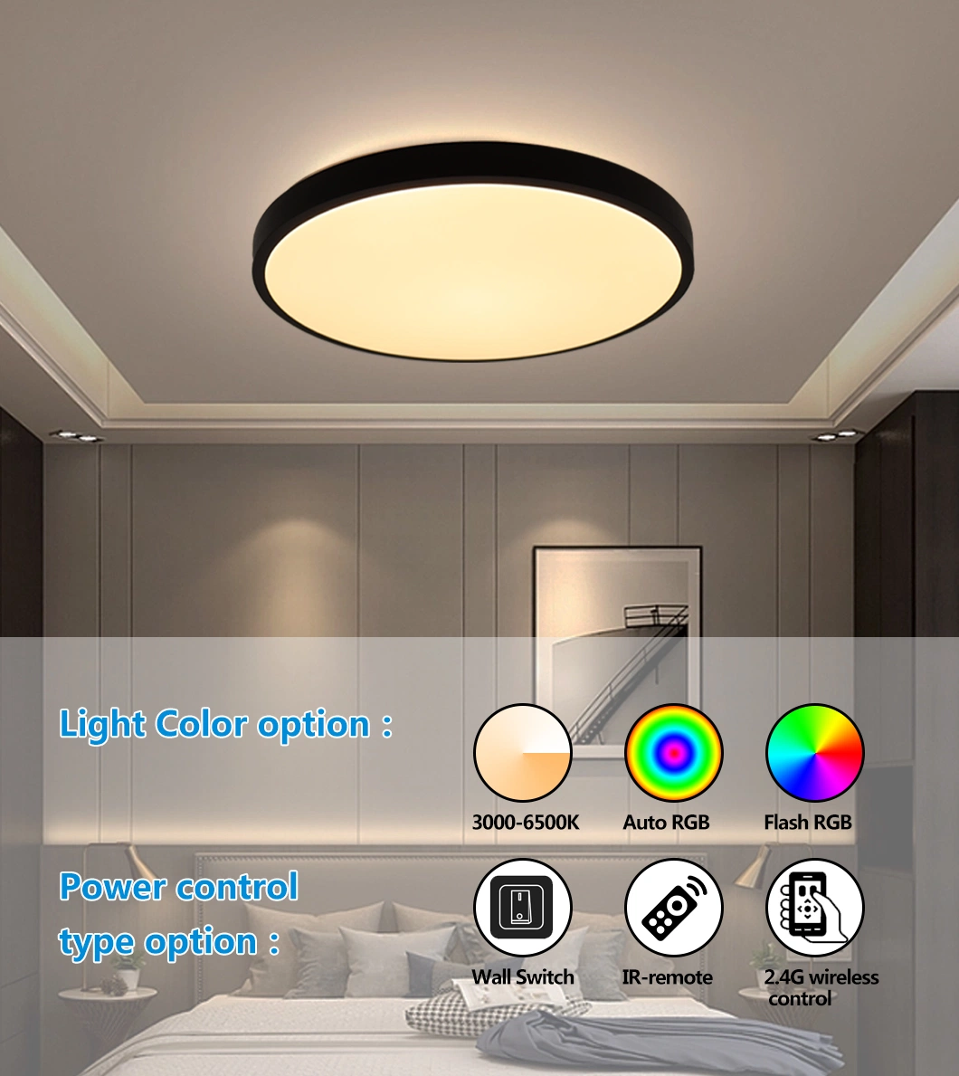 Lighting Designated Solution Design Intelligent Digital LED Lamp Fittings Ceiling Light