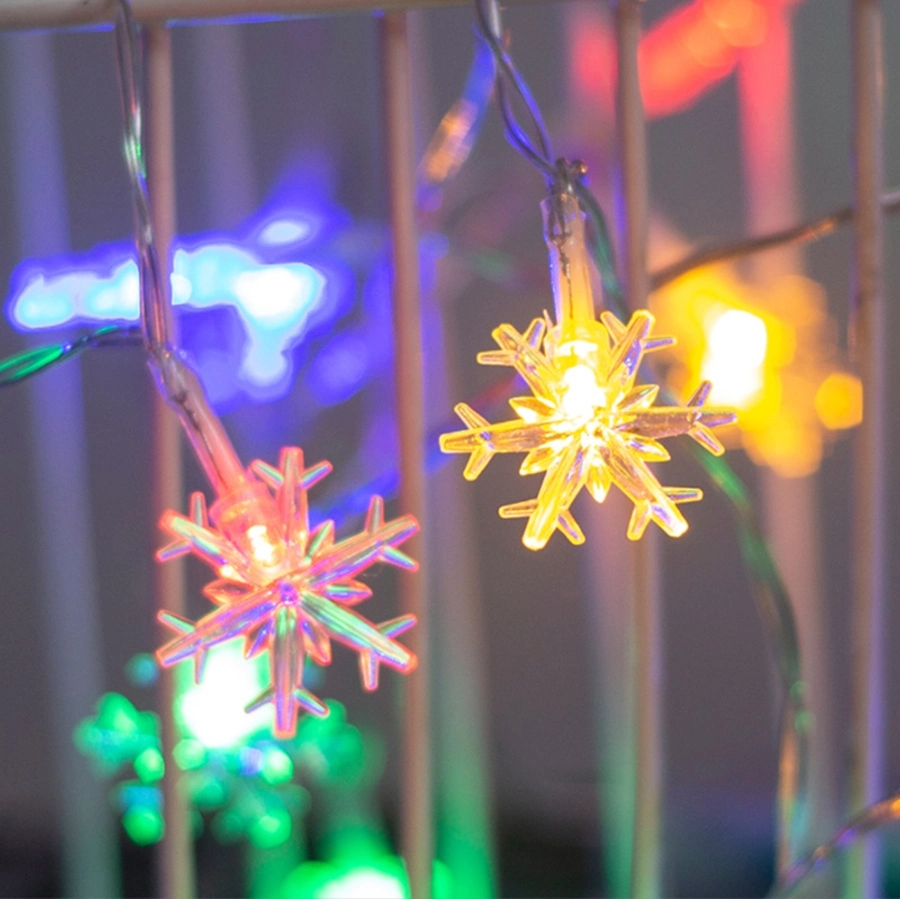 Garland Battery Operated Garden Holiday Light Snowflake LED String Fairy Lights for Wedding Christmas Room Party Decoration Christmas Lights