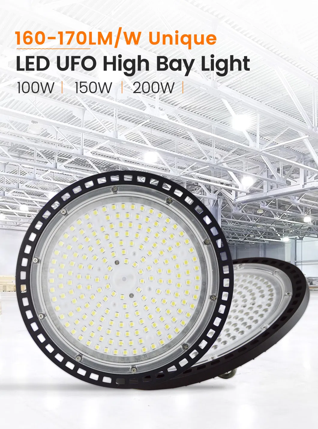 LED Light UFO Industrial 100W 150W 200watt Dob Lighting for Warehouse Industry Shop