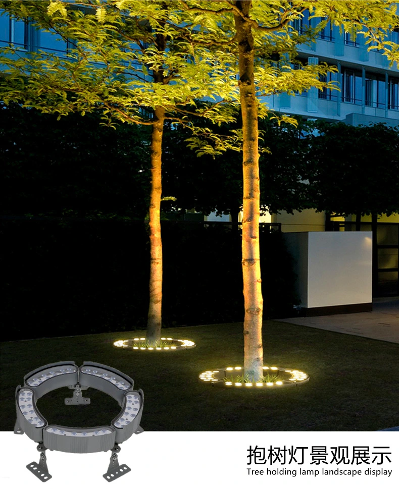 90W DMX512 RGBW LED Palm Coconut Pillar Ring Hug Decorative Tree Flood Light