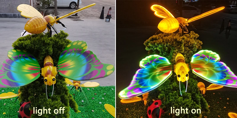 Christmas Light Decoration 2% off Outdoor Colorful Decorative LED Lights Dynamic Flying Butterfly Flower Garden Light