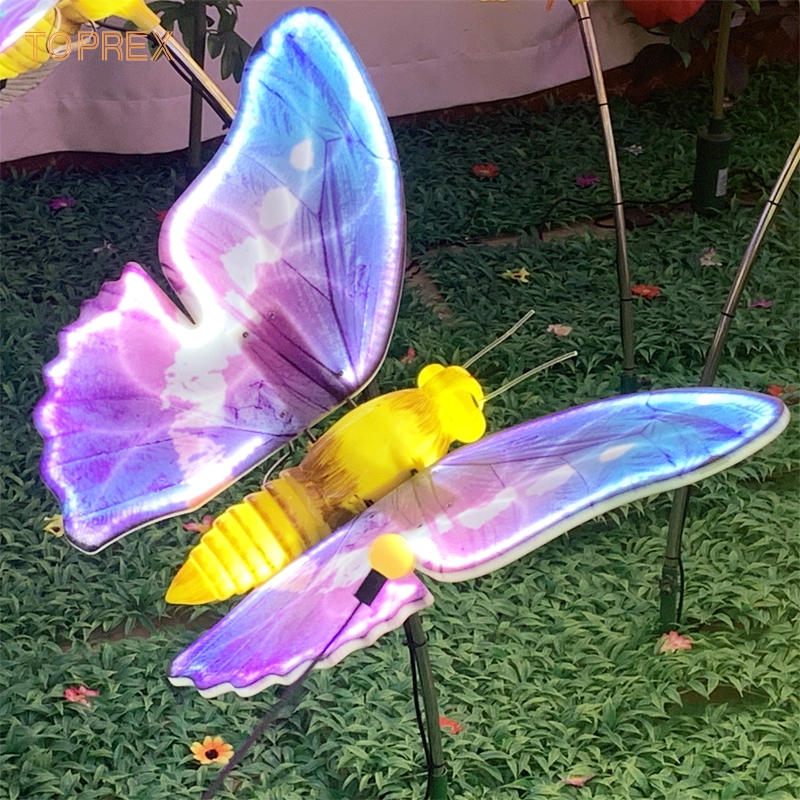 Christmas Light Decoration 2% off Outdoor Colorful Decorative LED Lights Dynamic Flying Butterfly Flower Garden Light