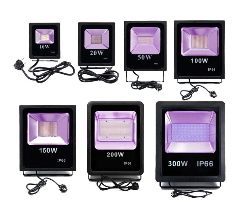 200W LED UV Lamp Party Decorative Curing Ultra Violet Purple IP66 LED UV Flood Light 365nm 395nm