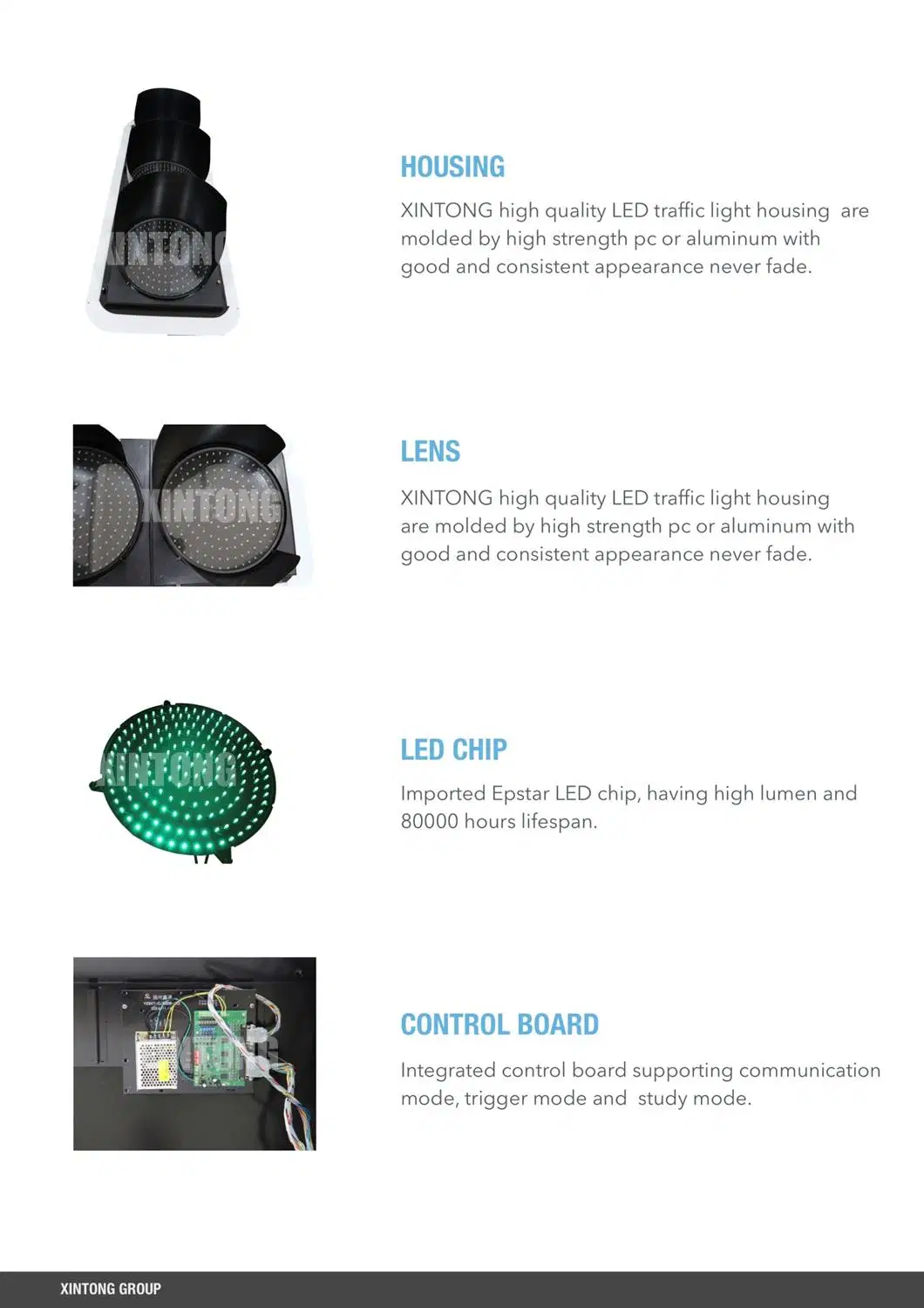 Intelligent CE RoHS 200mm 300mm 400mm Warning Traffic Light with Controller System