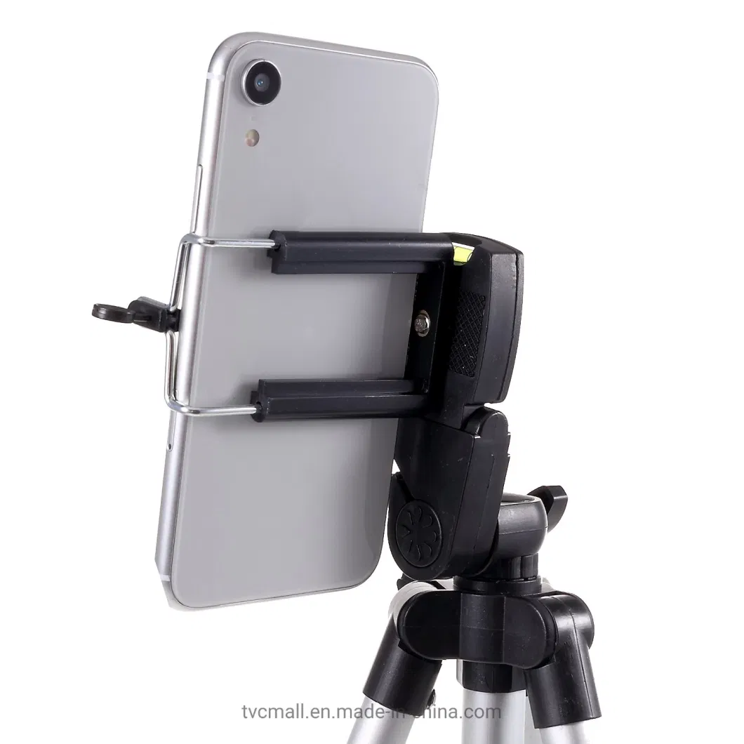 3110 Aluminum Desktop Mounts Tripod Holder with Phone Clamp Extendable Travel Lightweight Tripod Stand [Clamp Width: 53-87mm] for Live Streaming