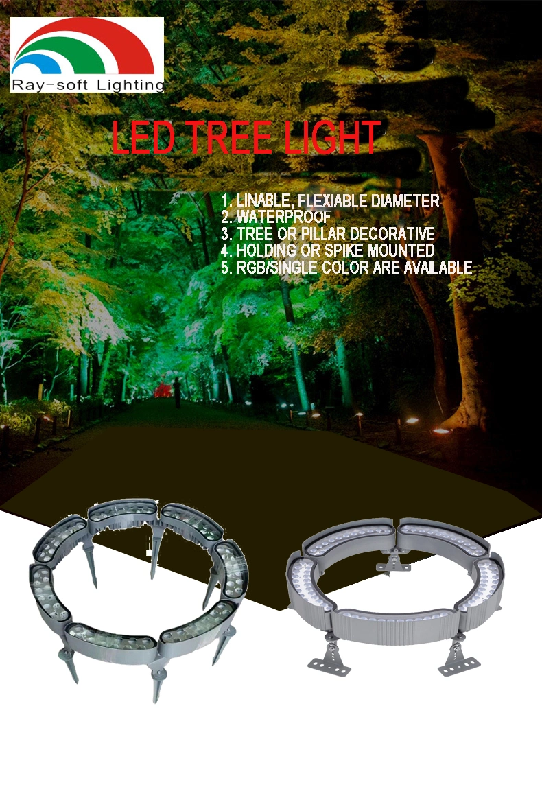 Exterior IP65 RGB DMX512hug Tree Light Garden Spotlight Spot Outdoor LED Flood Light