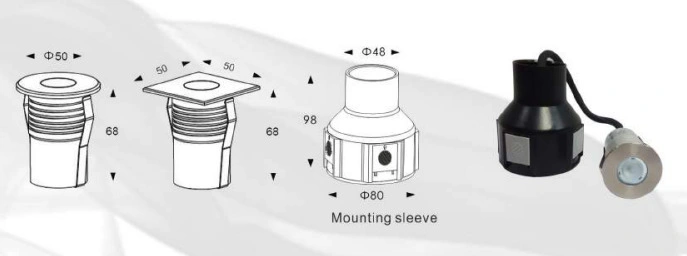 3W IP67 Waterproof Outdoor LED Underground Floor Light