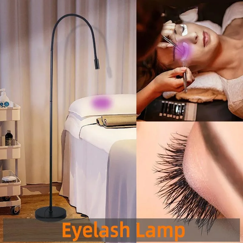 Beauty Salon Use Adjustable Longer UV Gel Dryer Floor Nail Light False Eyelash LED Lamp with Foot Pedal