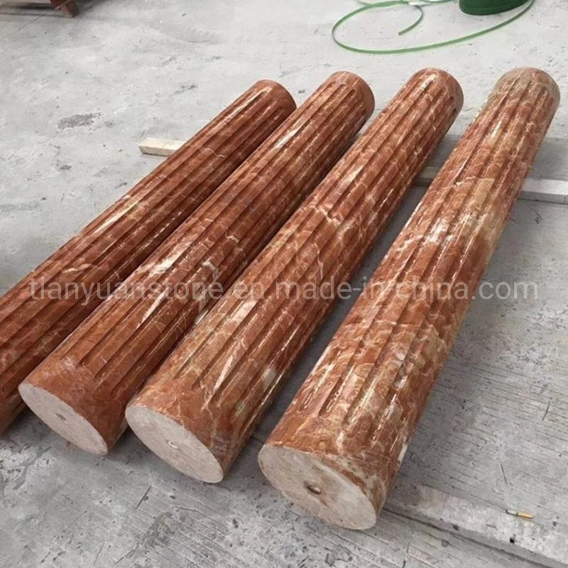 Marble Stone Carving White Roman Column