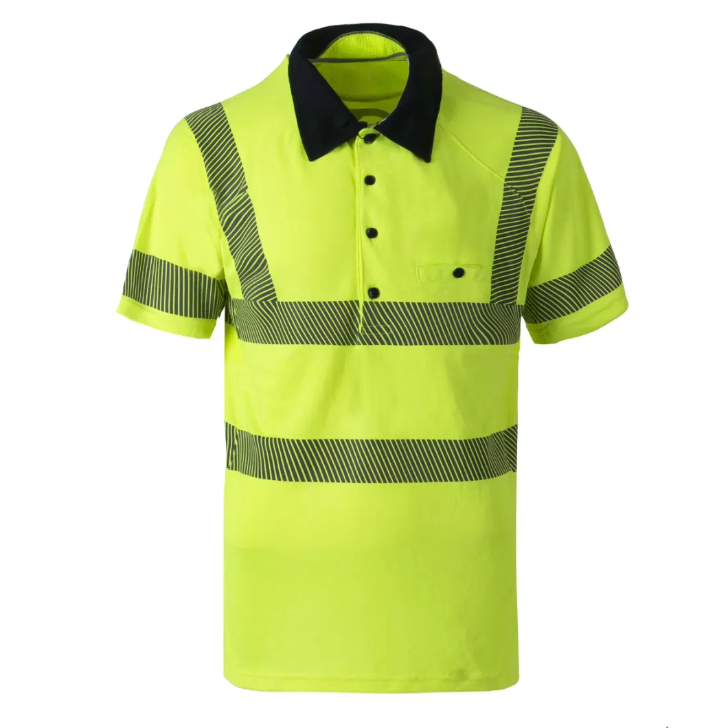 Airport Safety Work Shirt Ground Handler Hi Vis Polo