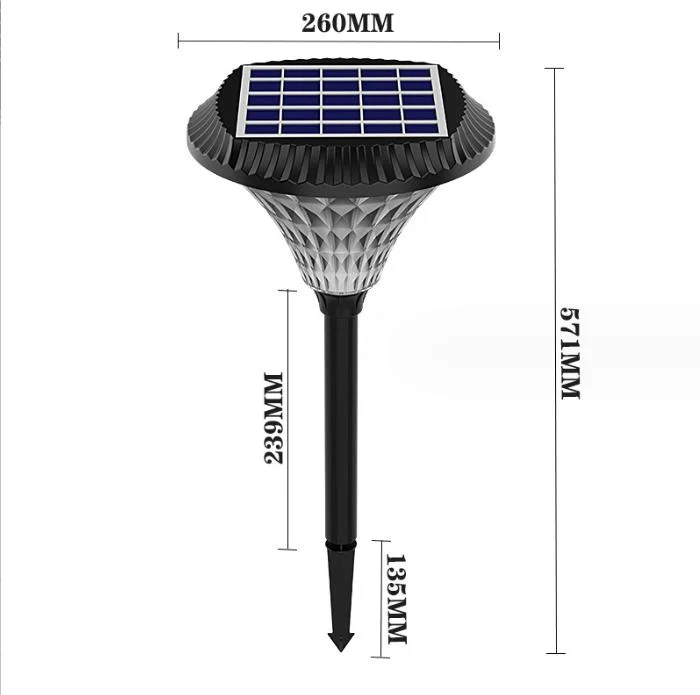 Ground Plug-in /Wall Mounted/Solar Pillar Lamp Solar Powered Light IP65 Outdoor Waterproof LED Garden Light Lawn Lamp for Landscape