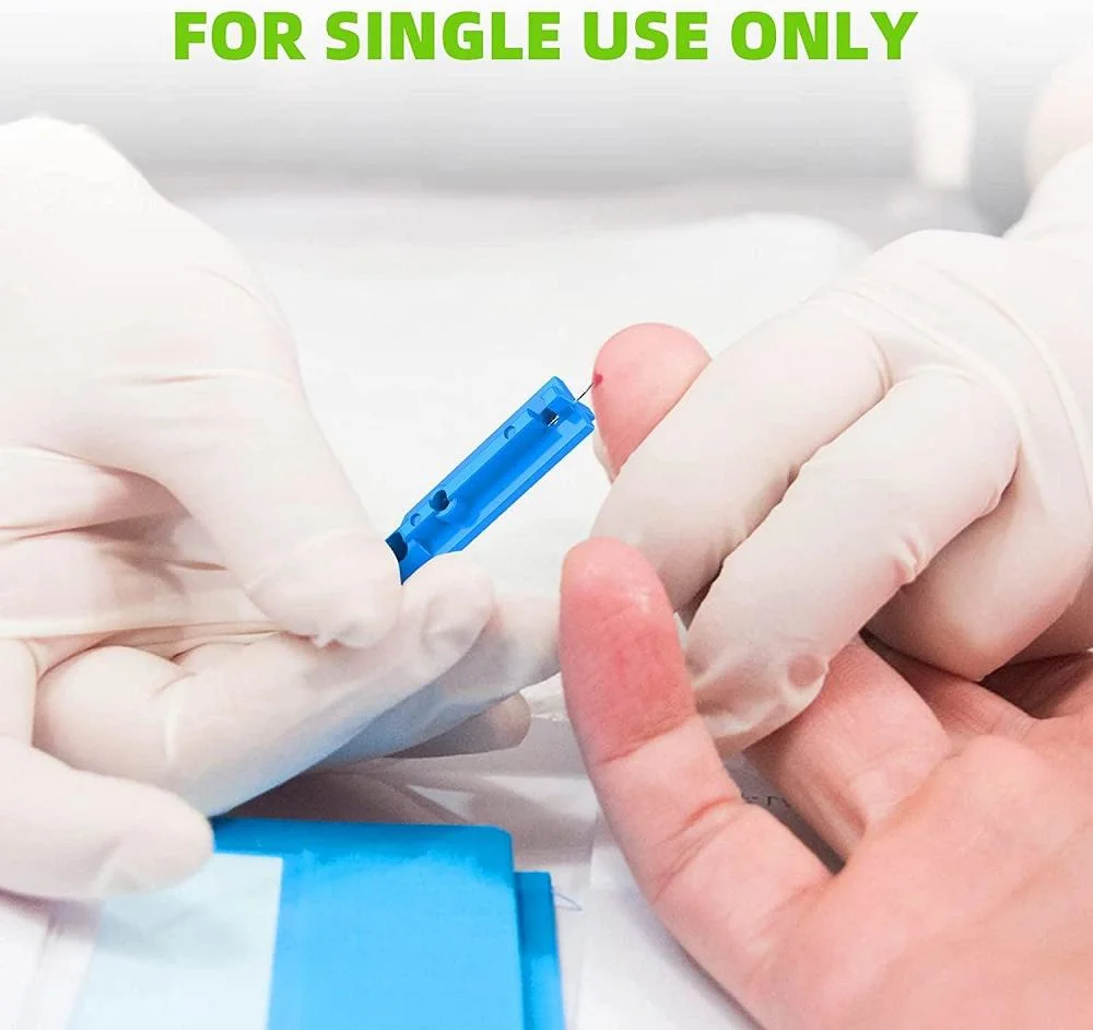 Disposable Multi-Color Plastic Stainless Steel Twist Top Type Finger Blood Lancet
