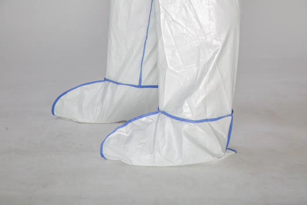 Protective Coveral Suit En 13034 and En 14126 Type 5/6 PPE Category 3 Disposable Protective Coveralls