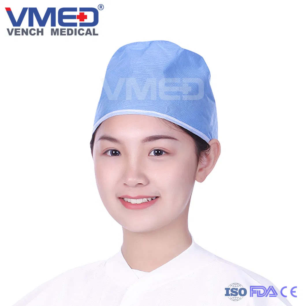 High Quality Disposable Surgical Nonwoven Doctor Cap with Tie on/Nonwoven Doctor Cap