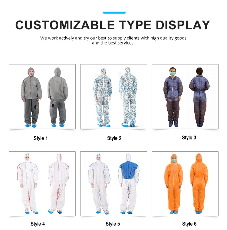 CE/ISO Coveral SMS Orange Nursing Doctor Uniform Set for Hospital Medical Use Disposable Nonwoven Coverall