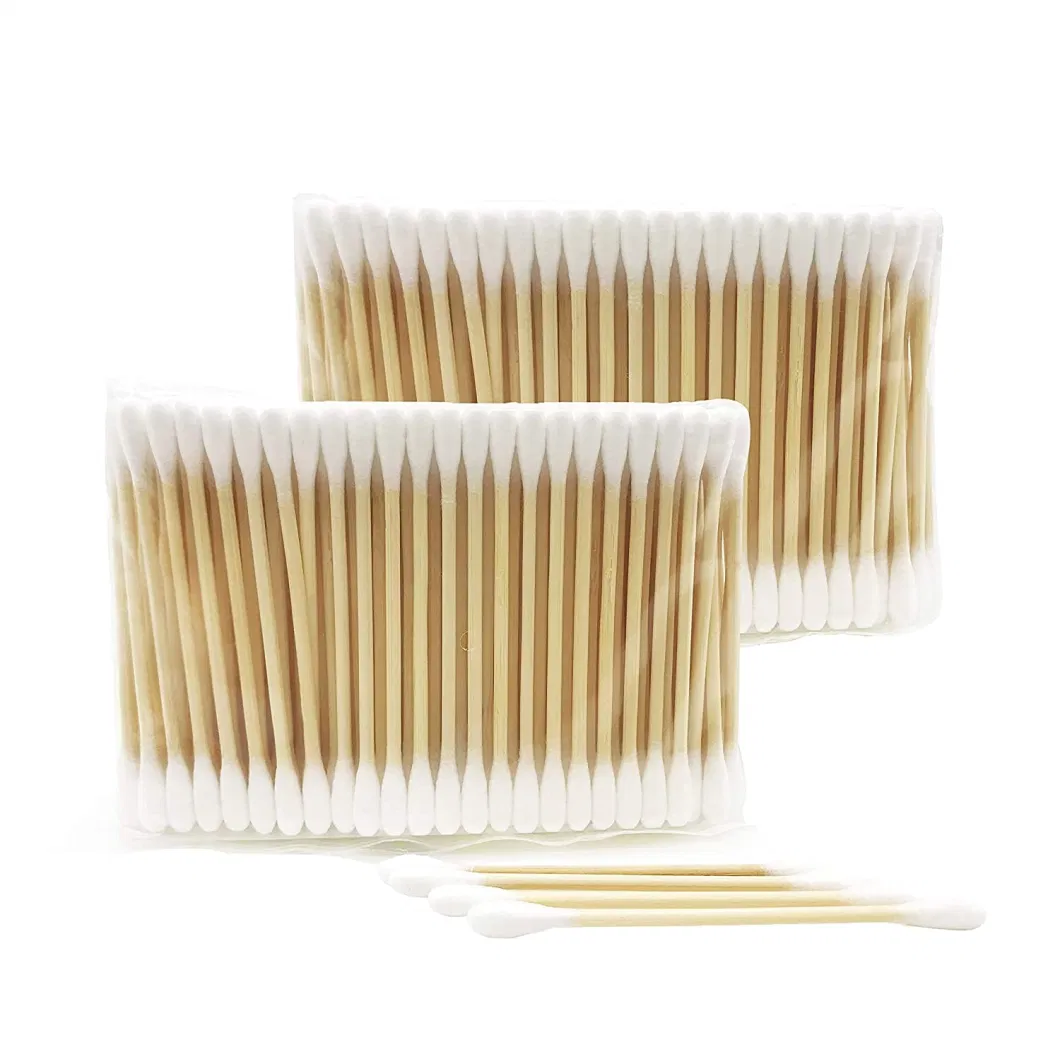 Bamboo Cotton Swabs Biodegradable Wooden Cotton Buds