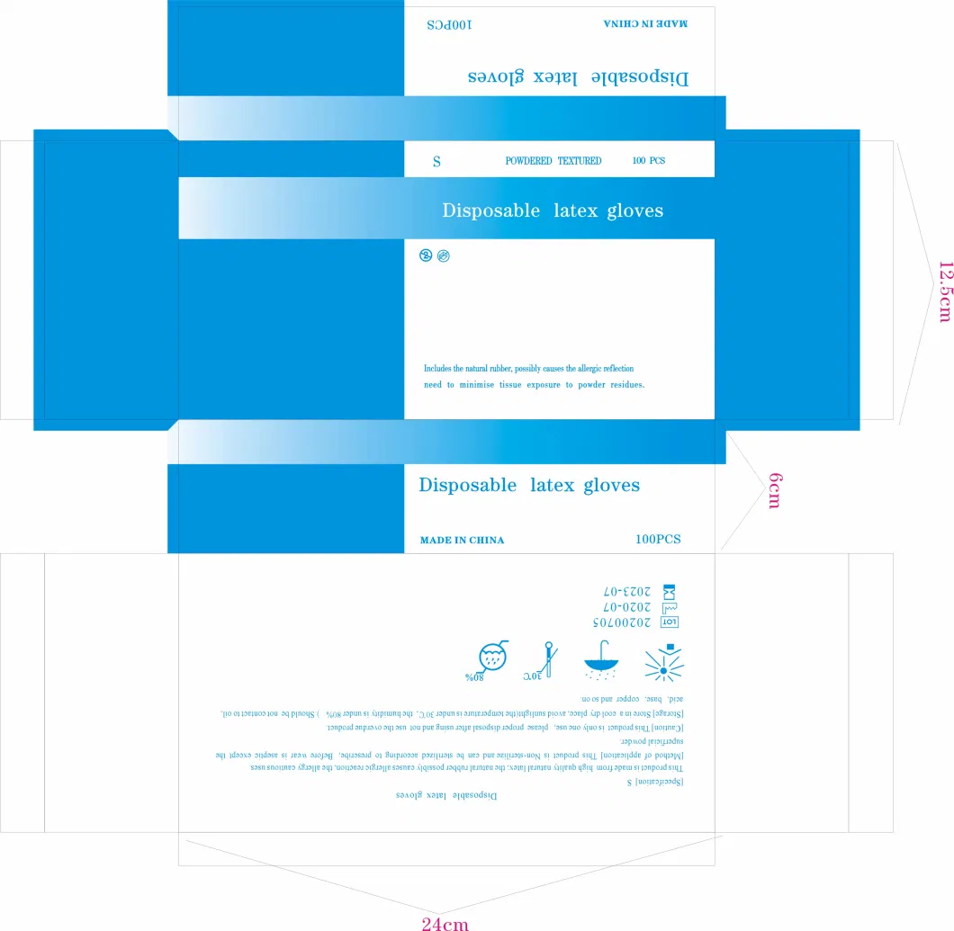 China Wholesale Disposable Non-Sterile Examination Powder Free Latex Gloves with EU Standard