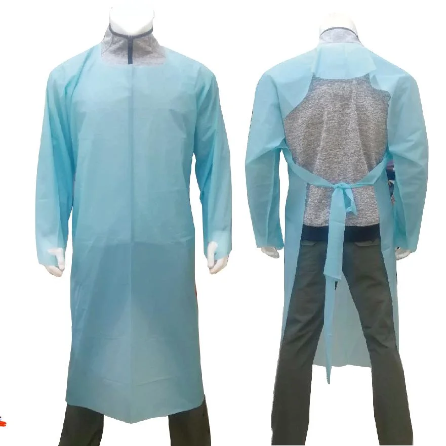 Polypropylene Non Woven Coveral Disposable Waterproof CPE Gowns