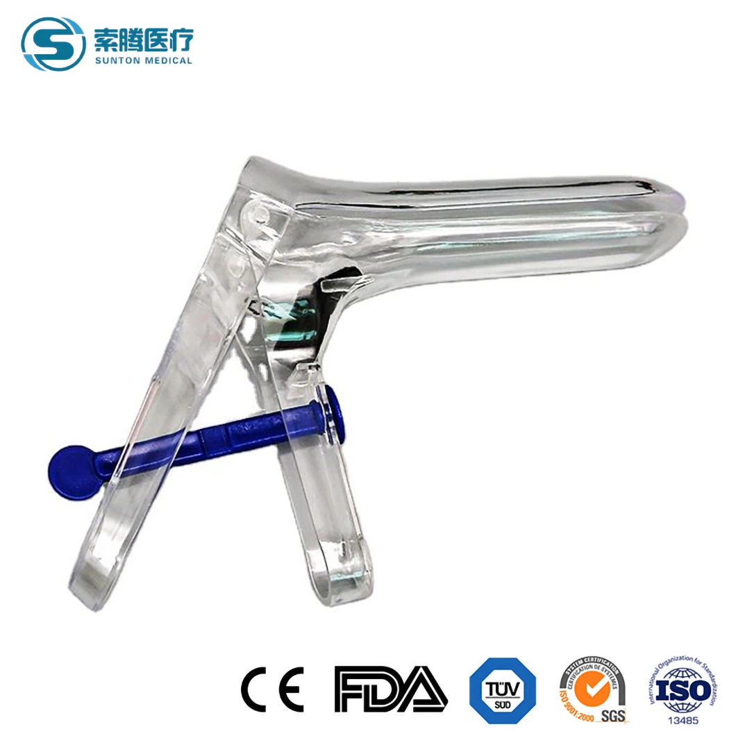 Sunton Medical Polymer Materials Vaginal Speculum China Disposable Surgical Vaginal Speculum Manufacturing Customized French Type Clear Vaginal Speculum