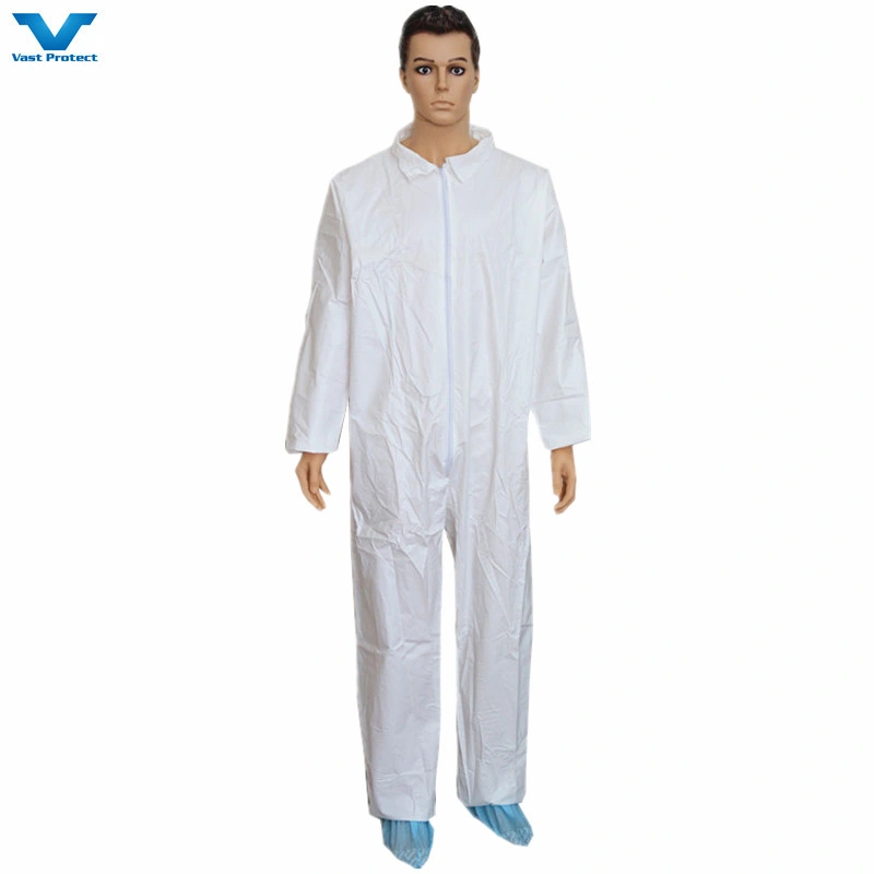 Factory CE Cat 3 III Type 4/5/6 Safety PPE Protective Nonwoven SMS Microporous Disposable Coverall